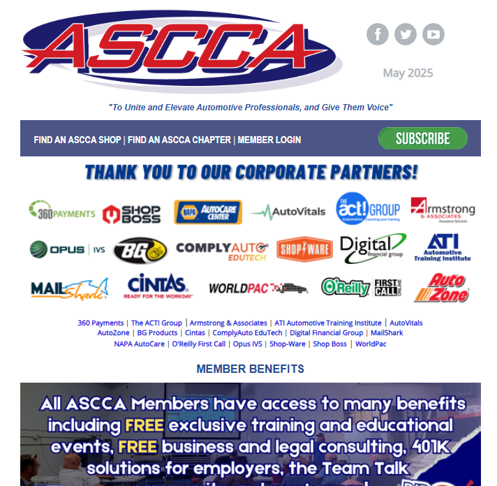 ASCCA May 2025 Newsletter Preview